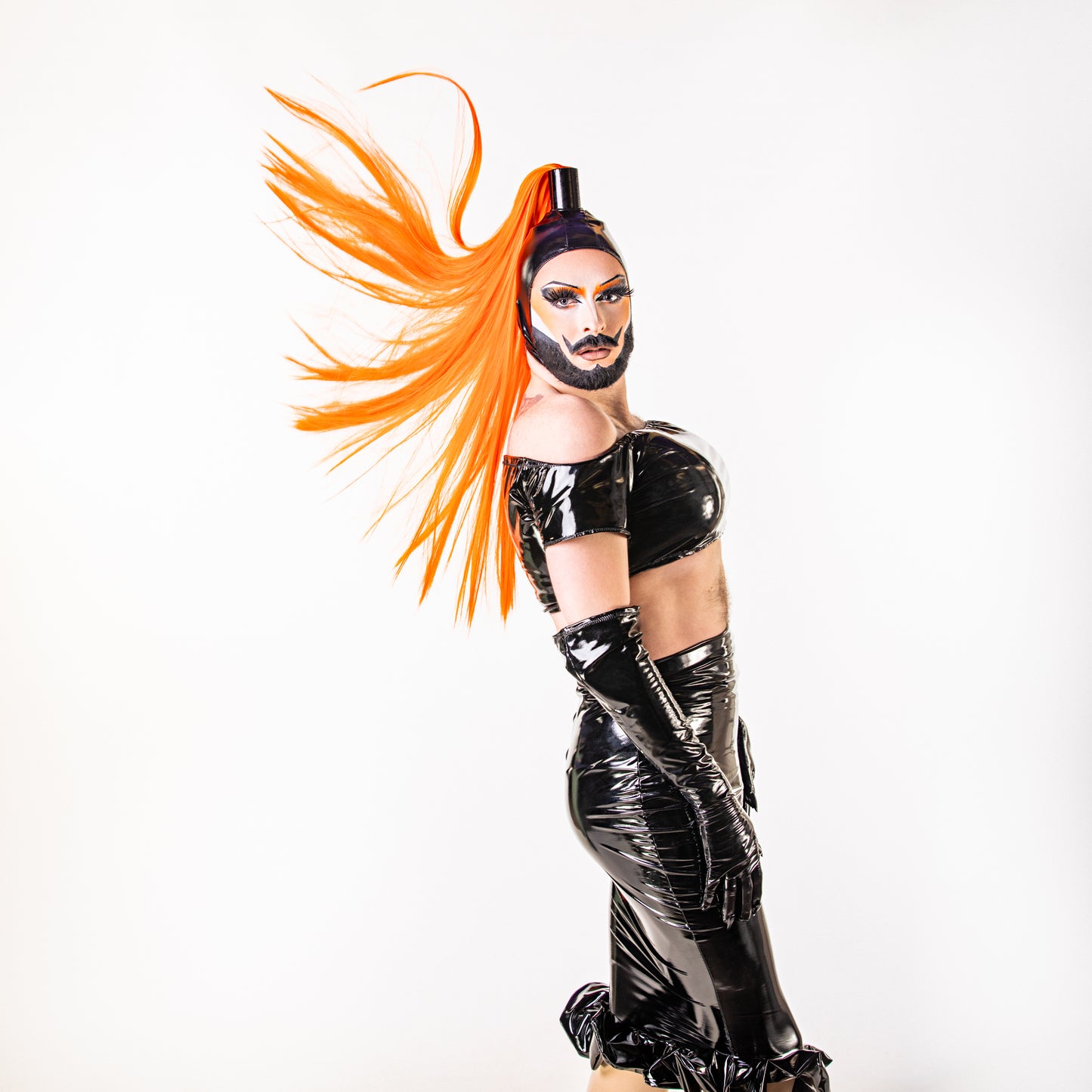 PVC Ponytail Headpiece | Orange