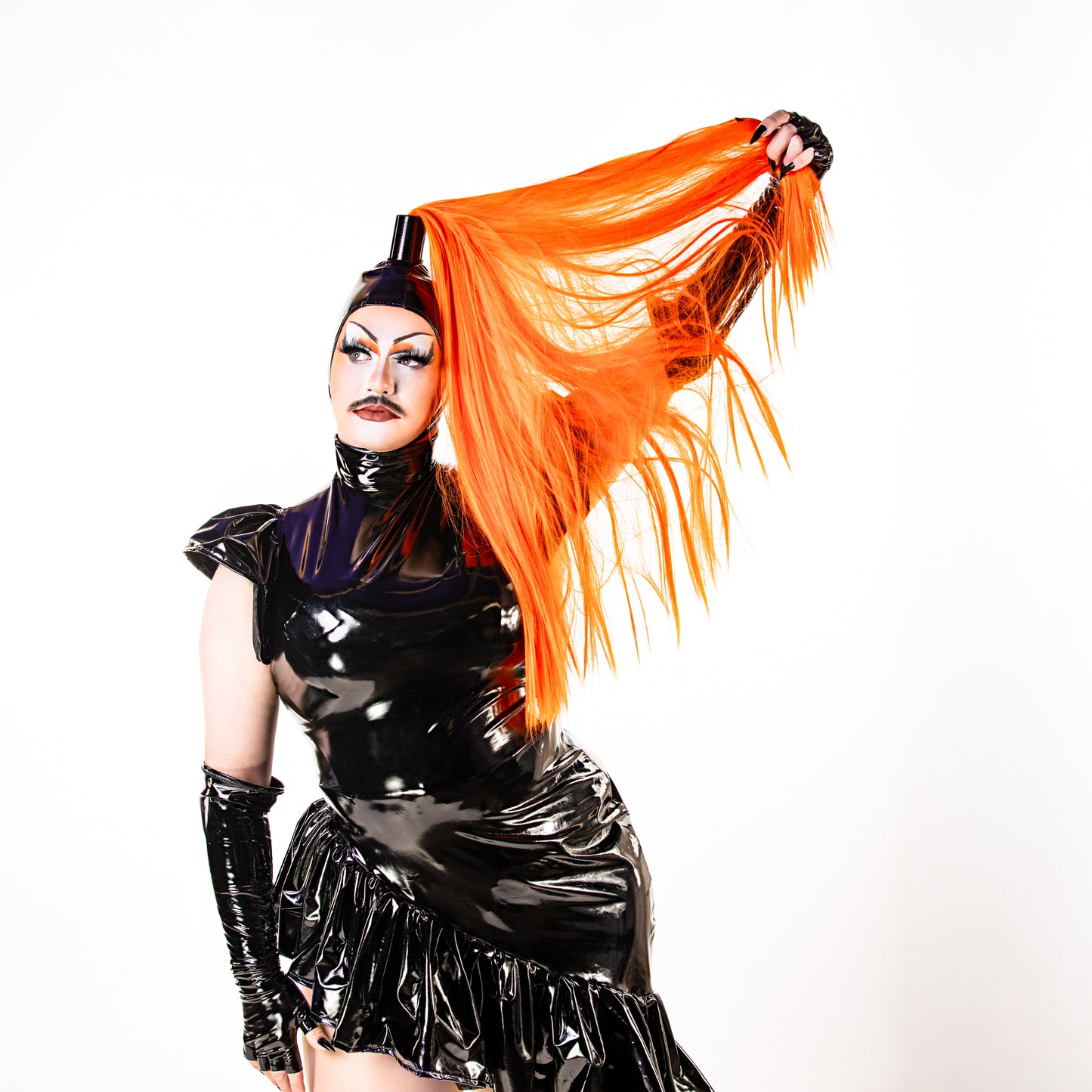 PVC Ponytail Headpiece | Orange