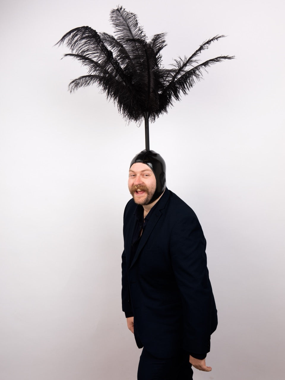 Black PVC Showgirl Headpiece