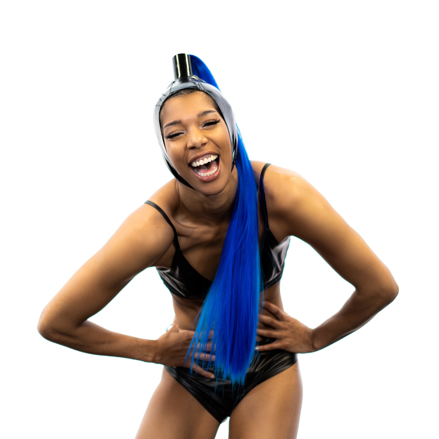 PVC Ponytail Headpiece | Blue